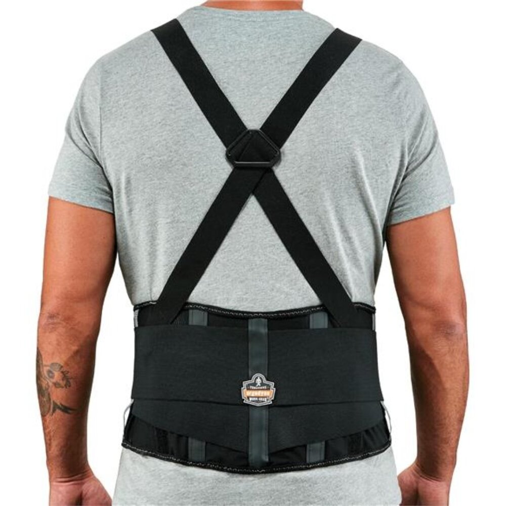 Ergodyne ProFlex 2000SF Back Support Brace, 8.5" Spandex, V-Shape Design
